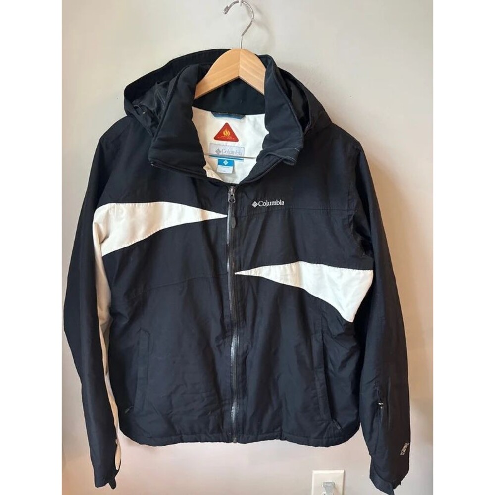 Columbia Omni-Heat Black White Ski Jacket XL SL4229